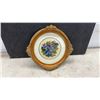 Image 2 : Two Vintage Framed Floral Needlepoint Artworks, Pansies and Roses in Ornate Gilt Frames, 11 × 11”