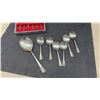 Image 2 : Silver-Plated EPNS Serving Spoon, 6 Floral Spoons, Vintage Sheffield Cake Server and Forks in Case