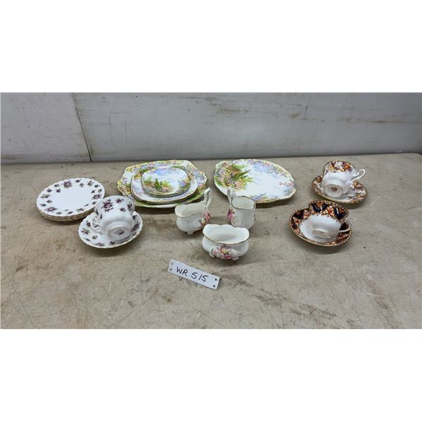 Royal Albert China, Old Country Roses, Sweet Violets, and More, 19 Pieces