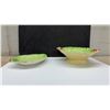Image 4 : Hand Painted Stafford Lettuce Dish with Salad Servers, Carletonware Leaf and Green footed Dish