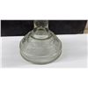 Image 3 : Two Vintage Glass Oil Lamps, 18 1/2” Tall and Blue Glass Oil Lamp, (Missing Parts)