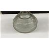 Image 5 : Two Vintage Glass Oil Lamps, 18 1/2” Tall and Blue Glass Oil Lamp, (Missing Parts)