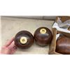 Image 4 : Brunswick Mineralite Lawn Bowl Set of Four in Original Box, Made in Canada