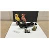 Image 1 : Vintage Ceramic Animal Figurines: Yellow and Pink Cockatoos, Black Panther, Pandas