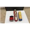 Image 3 : Vintage Buddy L Hook and Ladder Fire Truck and MCI Charter Motorcoach Bus Bank