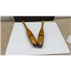 Image 3 : Pair of Vintage Wooden Indian Exercise Clubs With Black Painted Bands