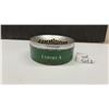 Image 1 : Vintage Export A Cigarette Brand Green Metal Promotional Ashtray
