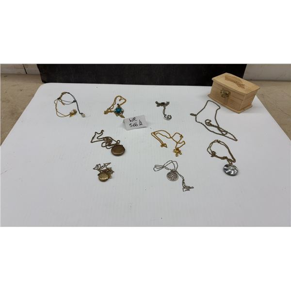 Ten Necklaces Including 14K White Gold and Gold Filled