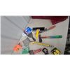 Image 2 : Assorted Hand Tools: Hammers, Tape Measures, Caulking Gun, Trowels, Scrapers