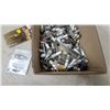 Image 2 : Box of Assorted Spark Plugs, NGK and Briggs and Stratton Spark Plugs, and battery terminals