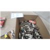 Image 4 : Box of Assorted Spark Plugs, NGK and Briggs and Stratton Spark Plugs, and battery terminals