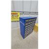 Image 3 : Three Multi-Drawer Small Parts Organizers, One Blue, One Yellow, One Green full of hardware