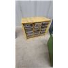 Image 4 : Three Multi-Drawer Small Parts Organizers, One Blue, One Yellow, One Green full of hardware