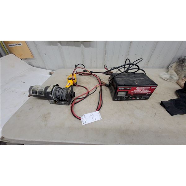 MotoMaster Automatic Engine Start Battery Charger, Electric Winch, and Remote Control