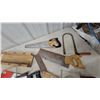 Image 6 : Assorted Hand Saws, Including Bow Saws, Coping Saws, and Miter Box