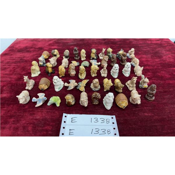 Collection of 50 Red Rose Animal Tea Figurines: Dogs, Cats, Birds, Hedgehogs