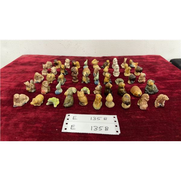 Collection of 50 Red Rose Animal Tea Figurines, Including Dogs, Cats, Owls