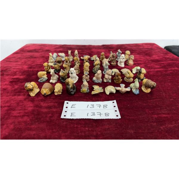 Collection of 50 Red Rose Animal Tea Figurines, Including Dogs, Cats