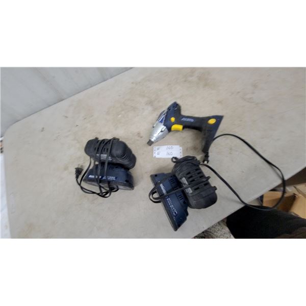 Mastercraft 18V 1.5Ah Ni-Cd Impact Driver, 2 18V 1.5Ah Ni-Cd Chargers and 2 Batteries