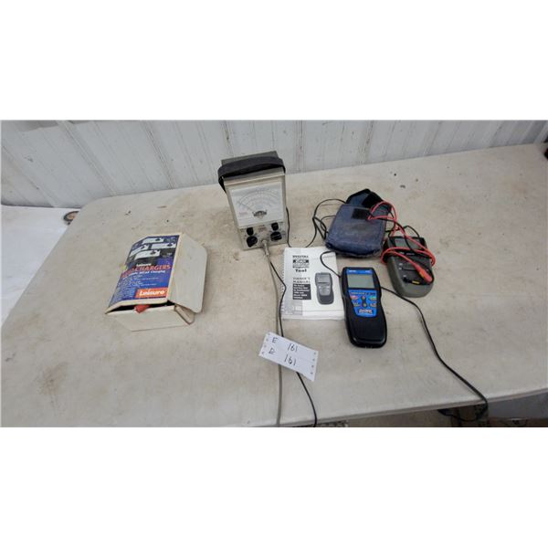 EICO VTVM Electronic Voltmeter, Innova 3100 CanOBD2 Diagnostic Tool, and Multimeters
