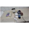 Image 1 : EICO VTVM Electronic Voltmeter, Innova 3100 CanOBD2 Diagnostic Tool, and Multimeters