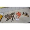 Image 1 : Assorted Chisels, Punches, and Wedges; 15 Orange-Handled Chisels; 9 Punches in Wood Block