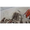 Image 4 : Assorted Chisels, Punches, and Wedges; 15 Orange-Handled Chisels; 9 Punches in Wood Block