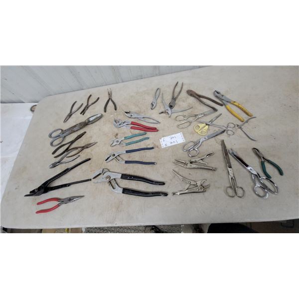 Assorted Pliers, Wrenches, and Shears: Incl. Channellock, Vise-Grip