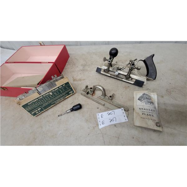 Stanley No. 45 Combination Plane with Cutter Box No. 2, Cutters, Manual