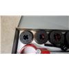 Image 3 : Pipe Threading Die Set with Red Handle, 6 NPT Dies, and Ratchet Handle