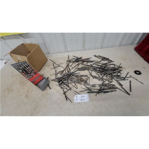 Drill Bit Set in Metal Case, and Large Assortment of Loose Drill Bits
