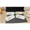 Image 4 : Vintage Anchor Hocking Wheat Snack Glass 8-Piece Snack Set with 4 Cups and 4 Serving Trays in