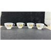 Image 5 : Vintage Anchor Hocking Wheat Snack Glass 8-Piece Snack Set with 4 Cups and 4 Serving Trays in