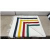 Image 4 : Vintage Hudson's Bay Traditional Colours Throw, 100% Acrylic, Multi-Stripe with Fringe, Germany