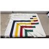Image 5 : Vintage Hudson's Bay Traditional Colours Throw, 100% Acrylic, Multi-Stripe with Fringe, Germany