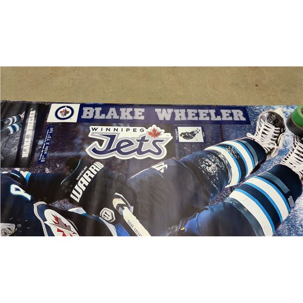 Vintage Winnipeg Jets Blake Wheeler Fathead Life-Size Removable Wall Decal, 51” x 73”, in Box