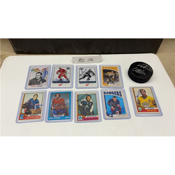 Vintage Autographed NHL Hall of Famers Signed Puck