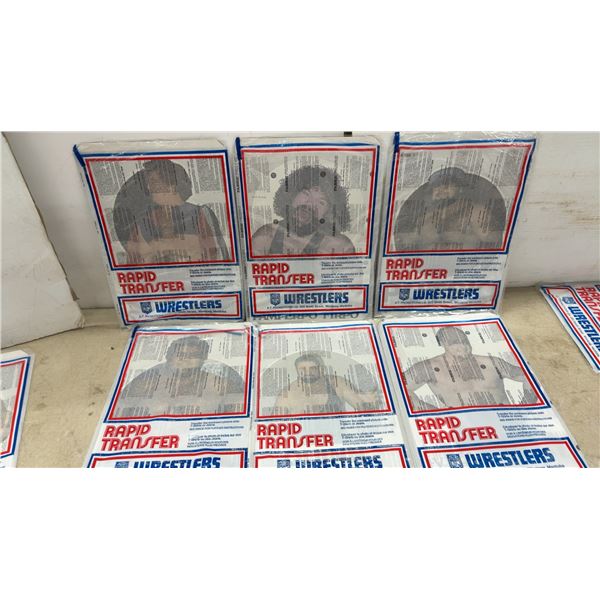 Vintage AWA Wrestling Rapid Transfer Iron-On Lot, Ric Flair, Mad Dog, Andre the Giant