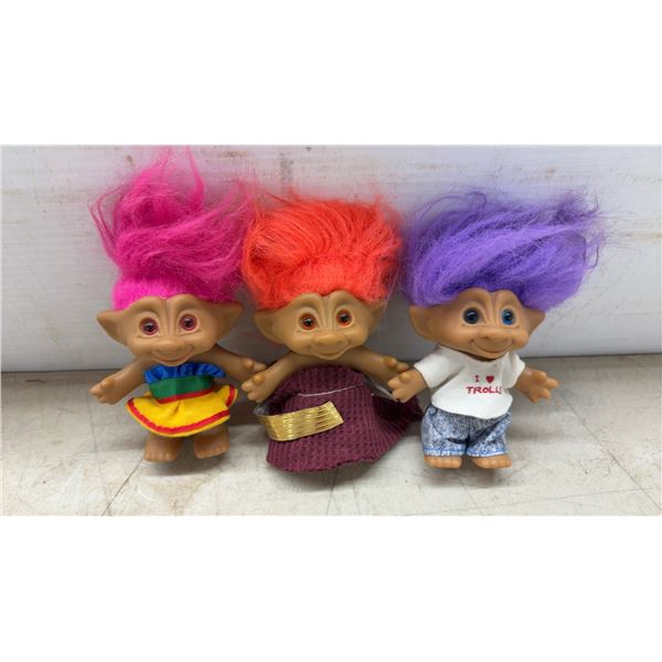 Vintage Lot of Troll Dolls by Ace Novelty, Forest, Toys N Things, Russ