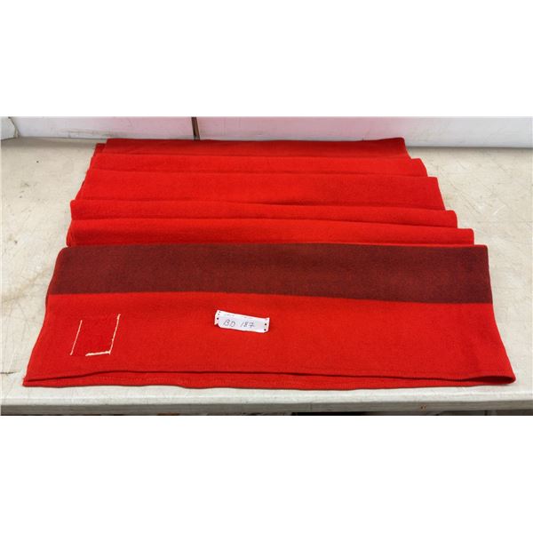 Vintage Red Hudson's Bay Company 4-Point Blanket, Missing Tag