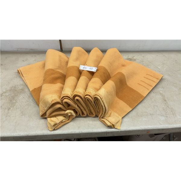 Vintage Hudson's Bay Company Trade Gold 4-Point Blanket, Missing Tag