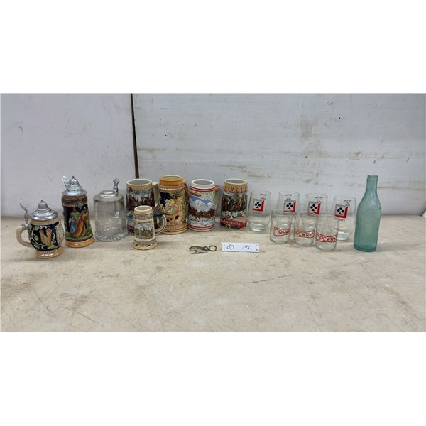 Vintage Drewry's and Pelissier's Winnipeg Beer Glasses