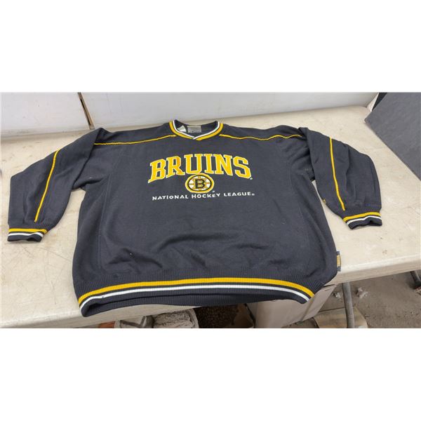 Vintage Boston Bruins Lee Men's XL Sweatshirt and Script Snapback Cap Hat