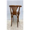 Image 5 : Vintage Thonet-Style Bentwood Bistro Cafe Chair with Fanned Spindle Back and Round Seat