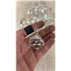 Image 7 : Crystal and Gold-Tone Flush Mount Light Fixture, with Hanging Crystal Pieces