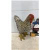 Image 2 : Folk Art Rooster, Hen, and Chicken Figurines, and Woman with Chickens and Eggs