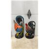 Image 5 : Folk Art Rooster, Hen, and Chicken Figurines, and Woman with Chickens and Eggs