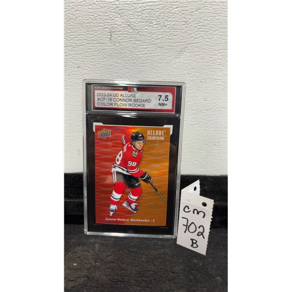 Graded Connor Bedard Color Flow Rookie Card