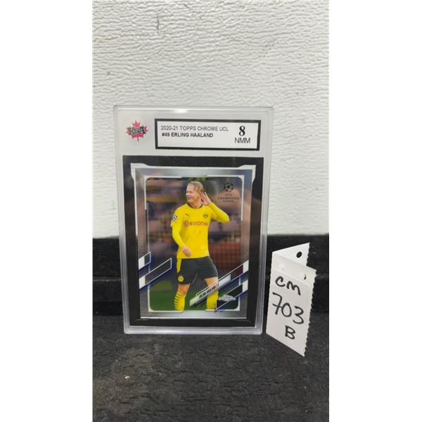 Graded Erling Haaland Soccer Card