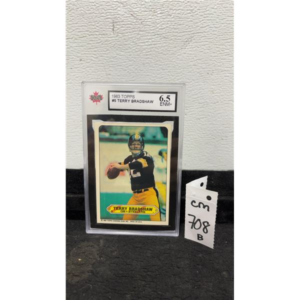 Graded Terry Bradshaw Football Card